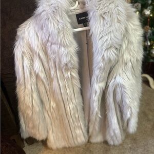 Express Women's Teddy Jacket - Cream